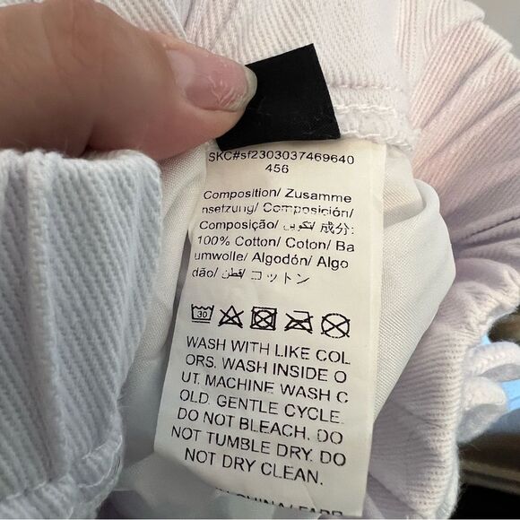 SHEIN EZwear Plus Drawstring Waist Ripped Raw Cut Denim Shorts - Picture 8 of 8